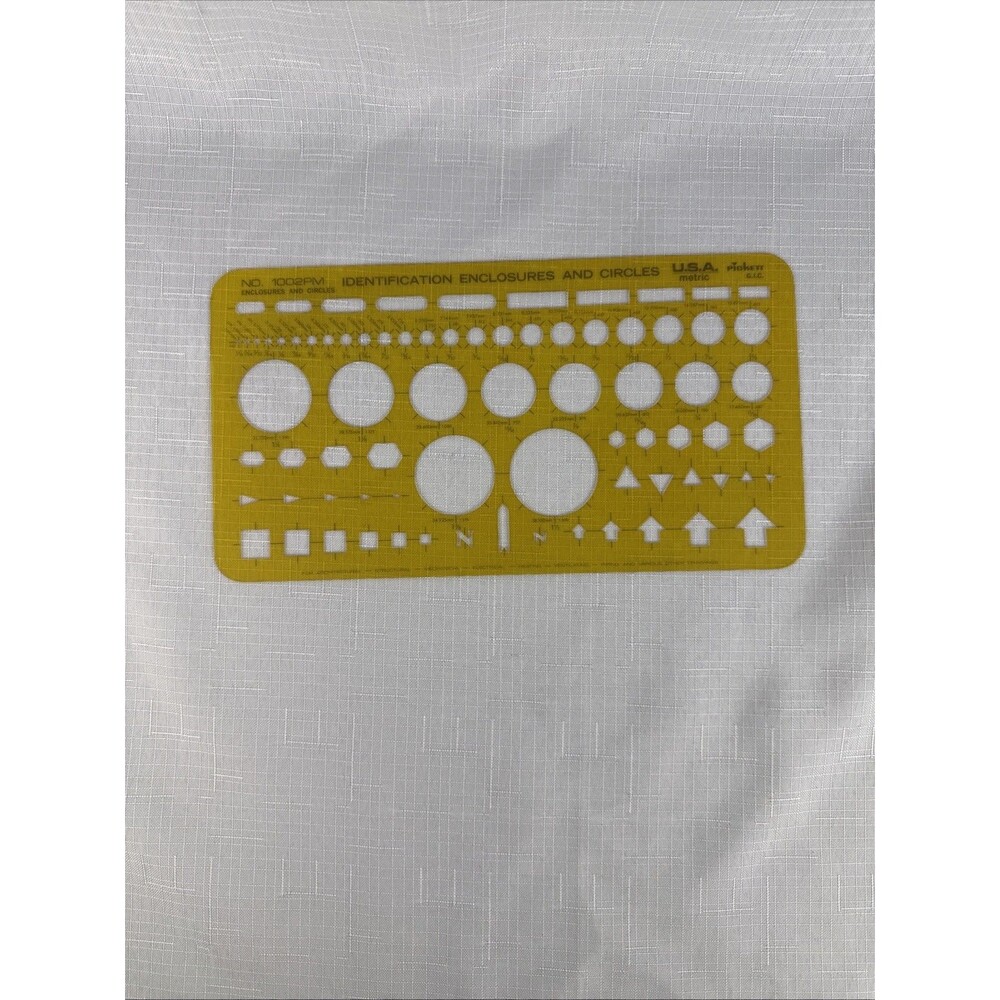 Pickett Identification Enclosures and Circles Drawing Stencil #1002PM